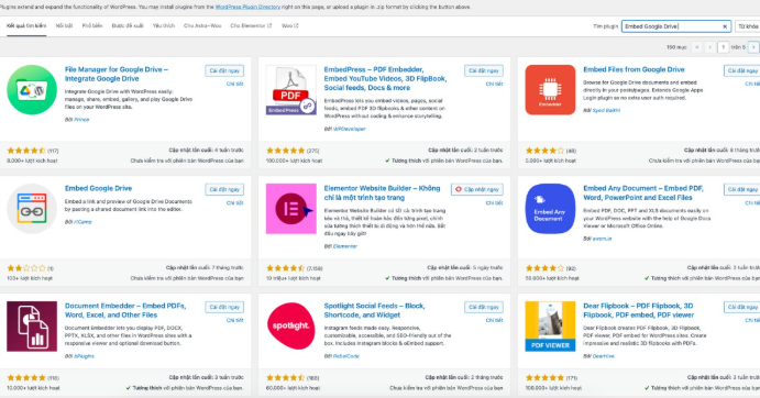 WordPress, Google Drive, website